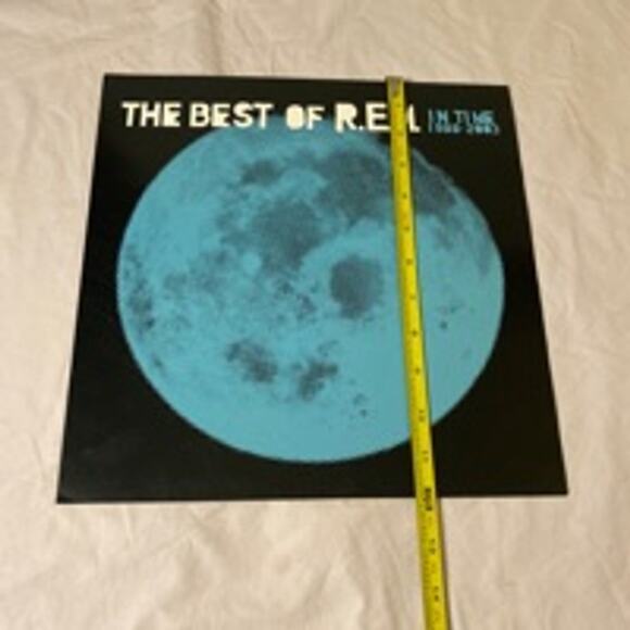 Vintage R.E.M. In Time 1988–2003 Album Promo Poster Blue Moon Design 12" - Picture 2 of 5